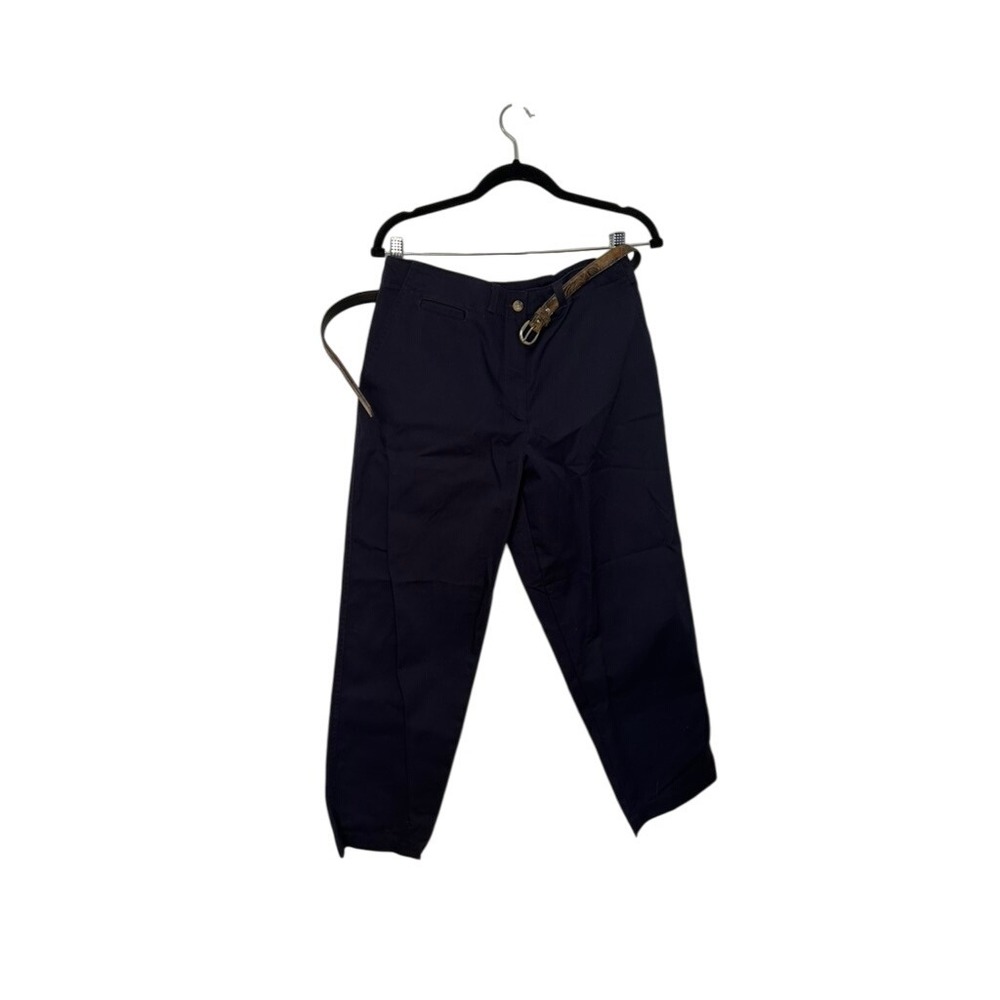 White Stag Womens Navy Blue Classic Fit Wrinkle Free Straight‎ Leg Pants 12P